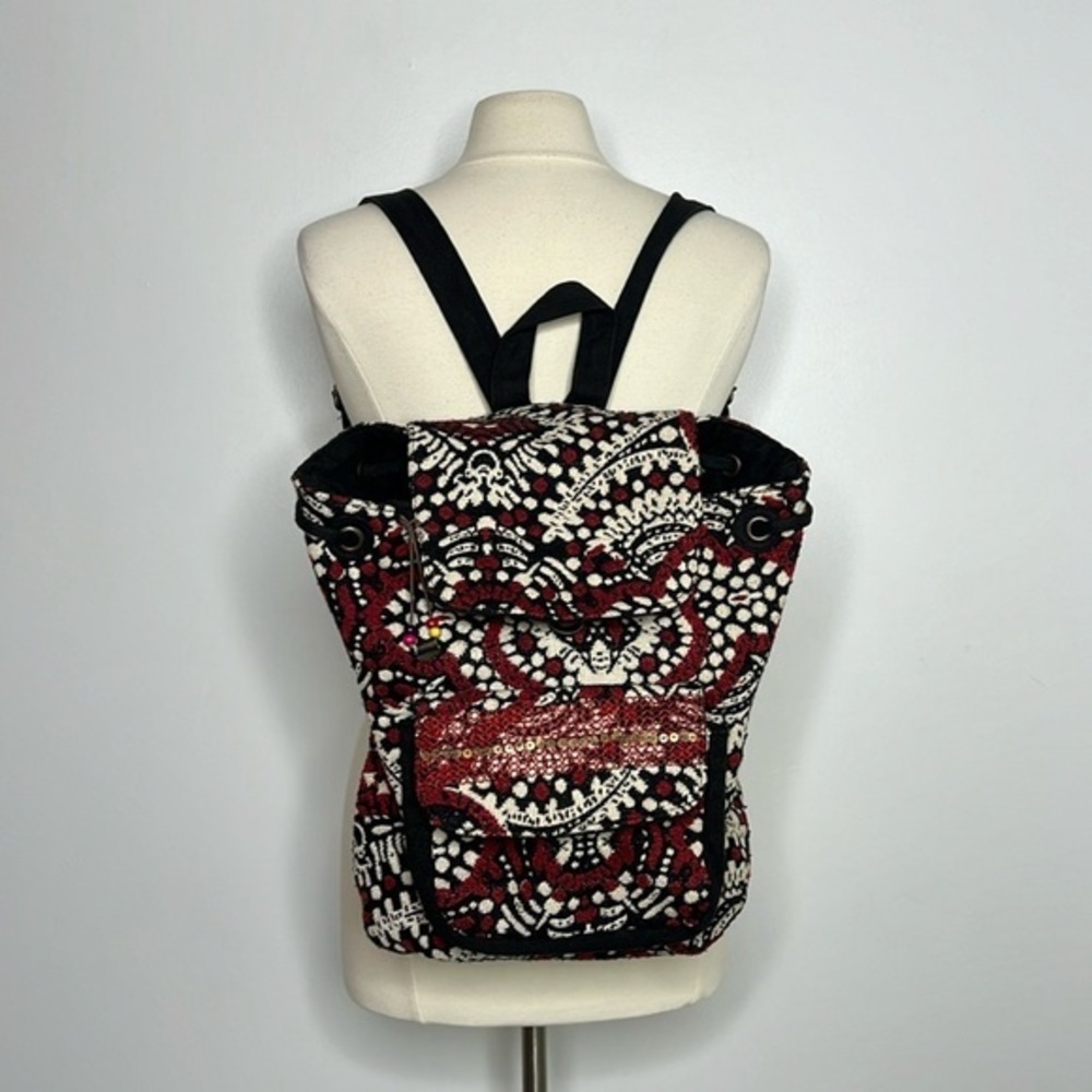 Catori backpack cream red and black
